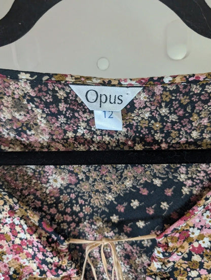 Opus Vintage Floral Viscose Top UK12