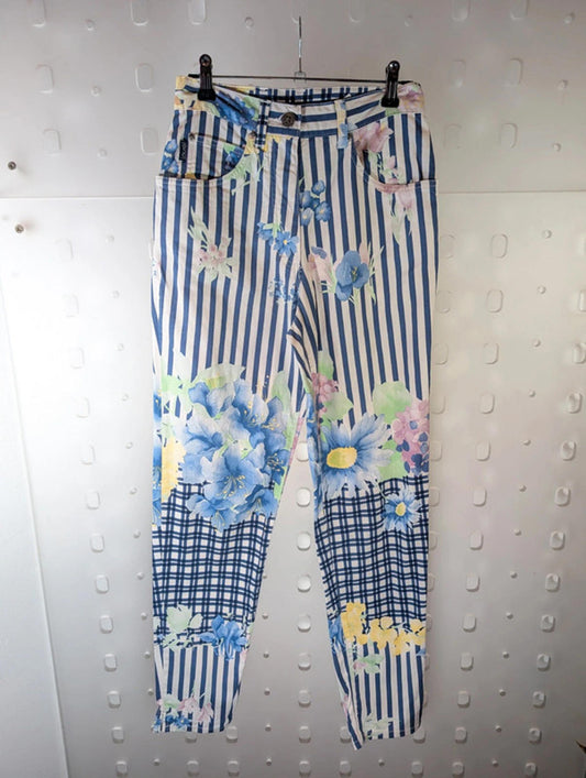 Laurèl Club Sportif High-Waisted Skinny Jeans XS – Statement Print