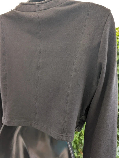 Sandwich Leather & Jersey Cropped Jacket Size 38