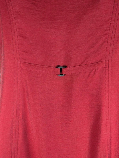 Vintage Elysio Florence ruby red taffeta midi dress UK12