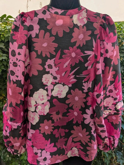 Fabienne Chapot Hollie Cato Floral Statement Sleeve Blouse EU34 UK8