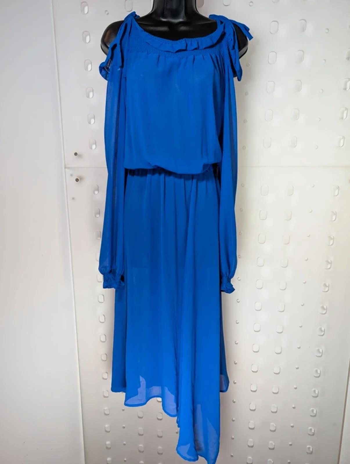 Studio by Preen Cobalt Blue Asymmetric Midi Dress UK 16 NWT RRP £69