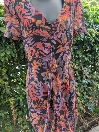 Joe Browns Autumn Floral Hanky Hem Dress UK14