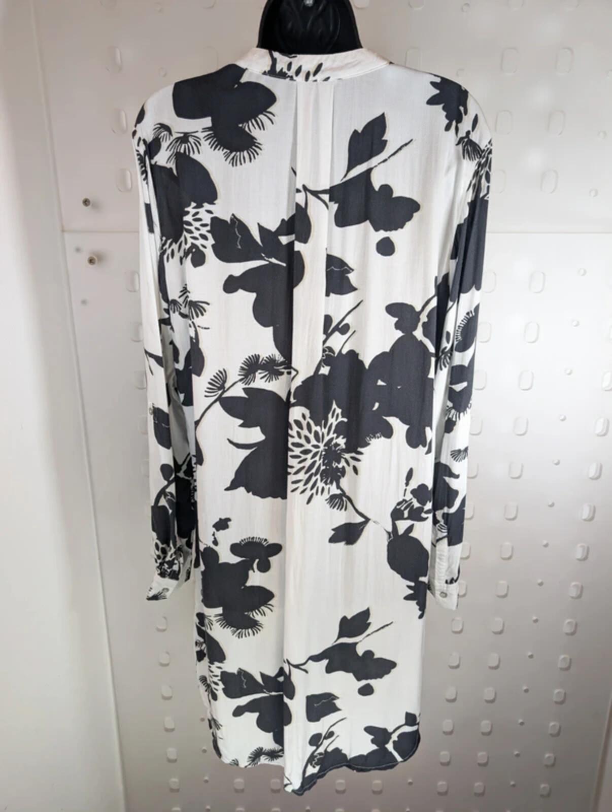 Sandwich Printed Shirt Dress Removable Tie Belt Size 40
