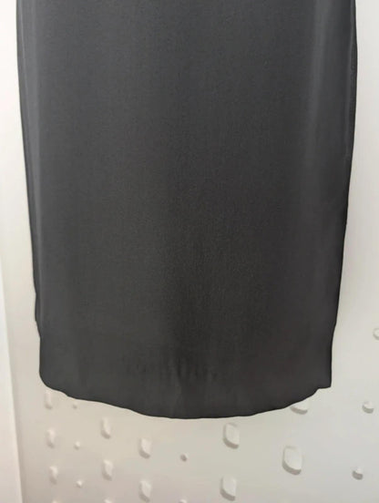 Cynthia Rowley Black Silk Shift Slip Dress UK8