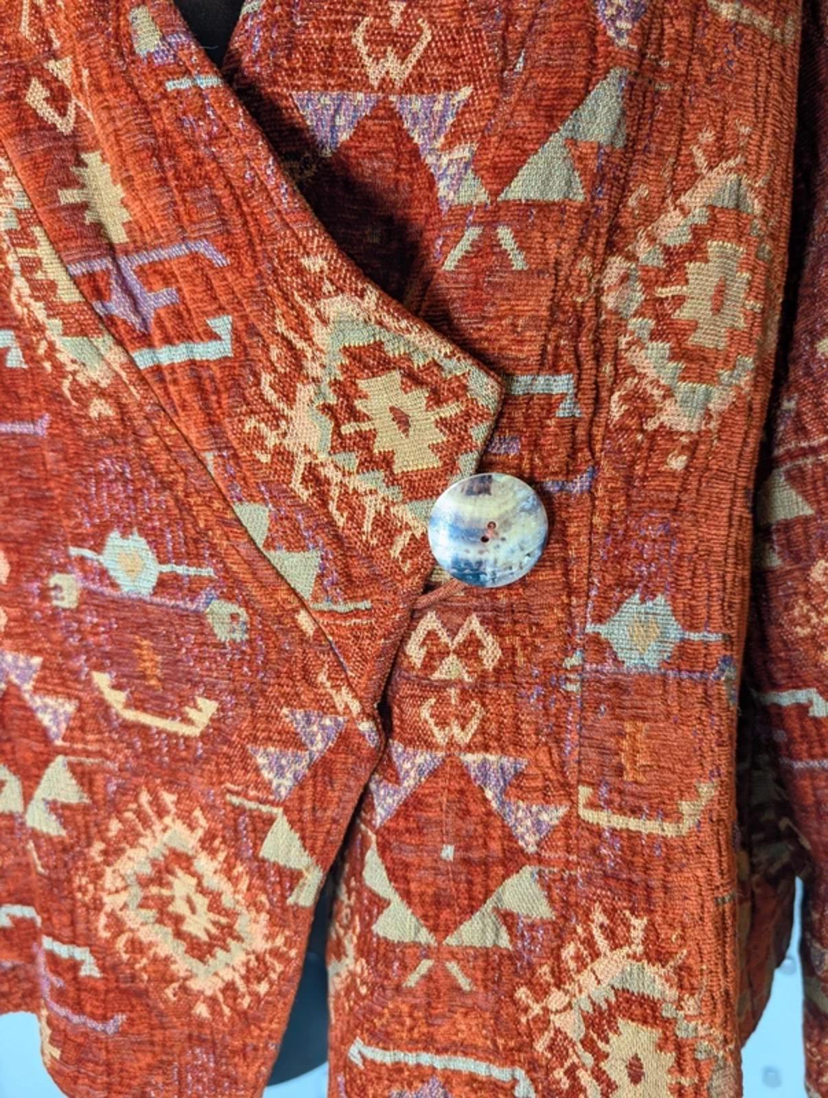 Sahara Lagenlook Jacket Large - Made in Denmark - Abstract Boho Arty