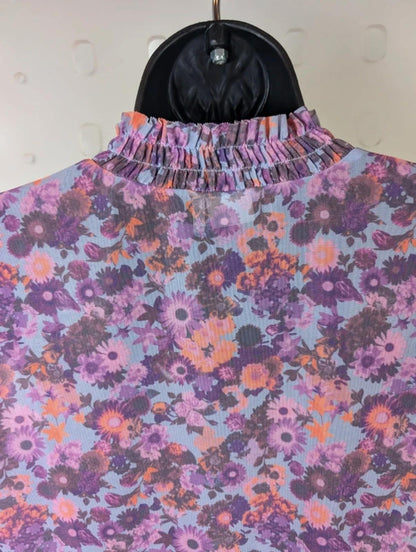 Numph Nupoppy Sheer Blouse Size M