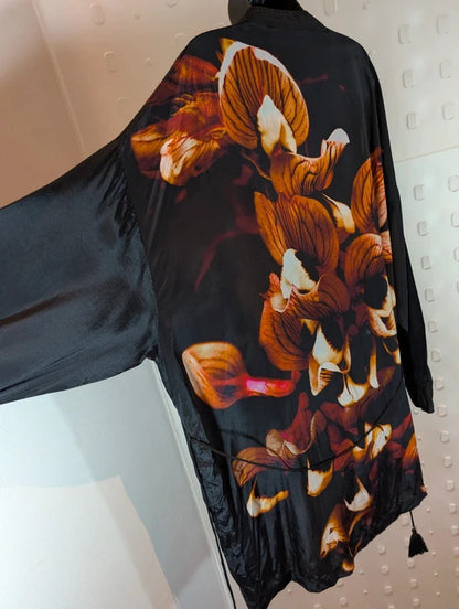 Religion Mushroom Print Cupro Shirt Dress UK20 NWT