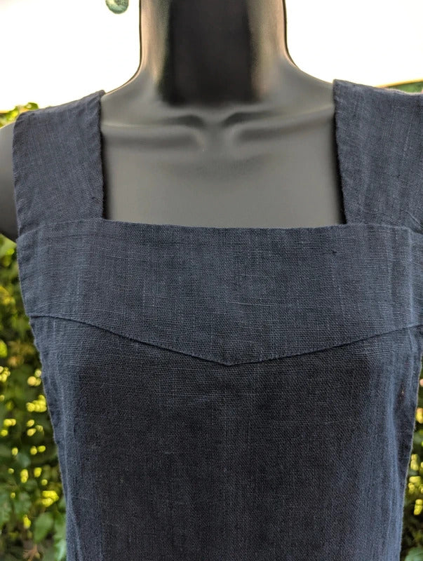 Vintage Toast Open Back Pinafore Layer Navy Blue