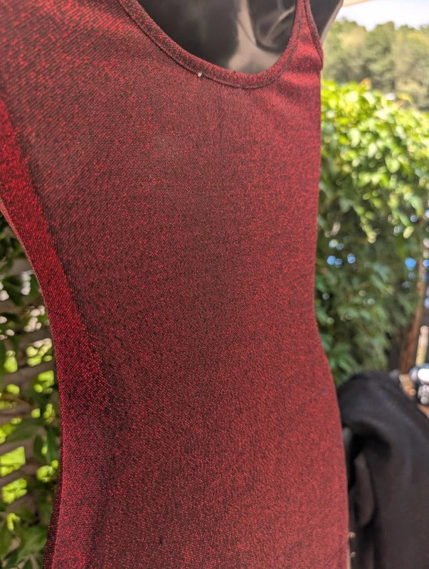 Mistress Rocks Glitter Mini Dress Red Black XS