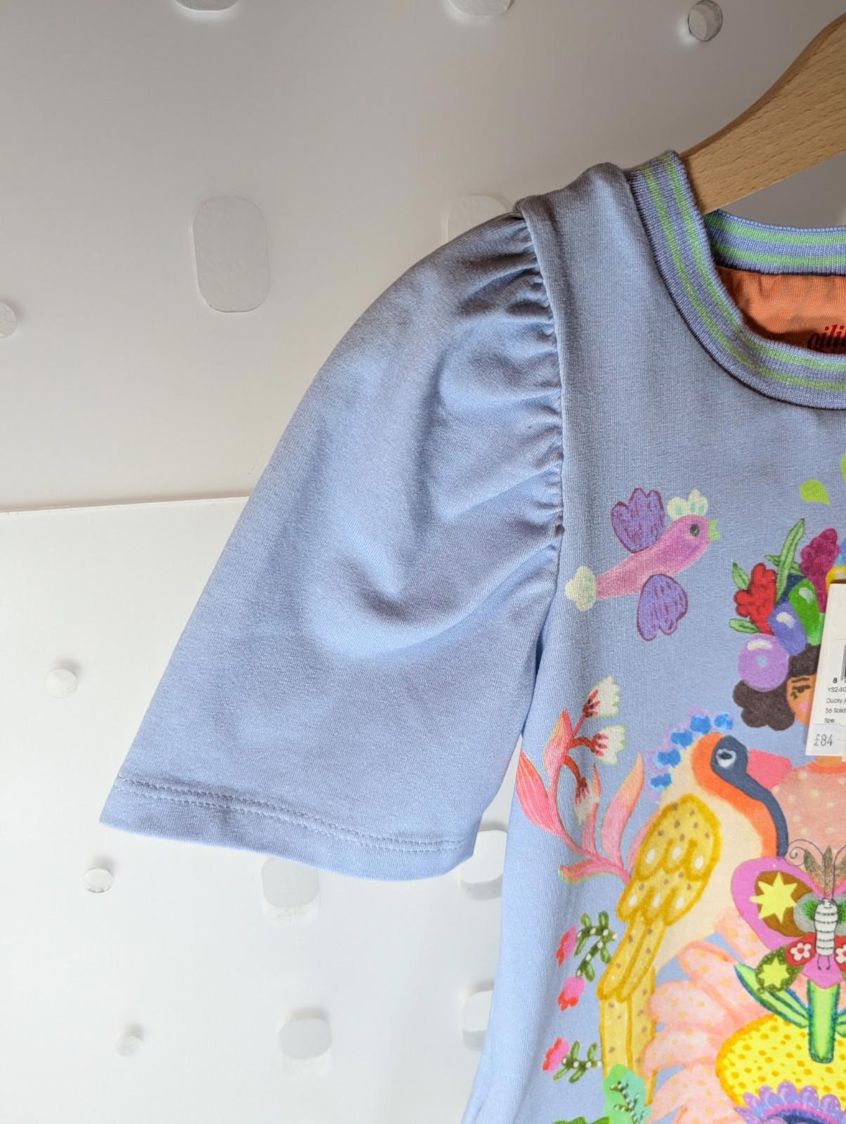 Oilily organic cotton duck print jersey dress with pockets – age 5 – BNWT