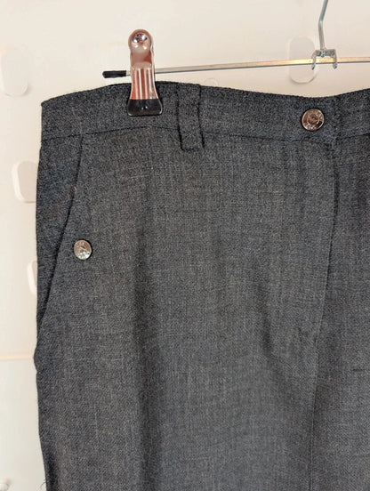 Vintage Armani Jeans Grey Wool Blend Skirt Made in Italy UK12/14