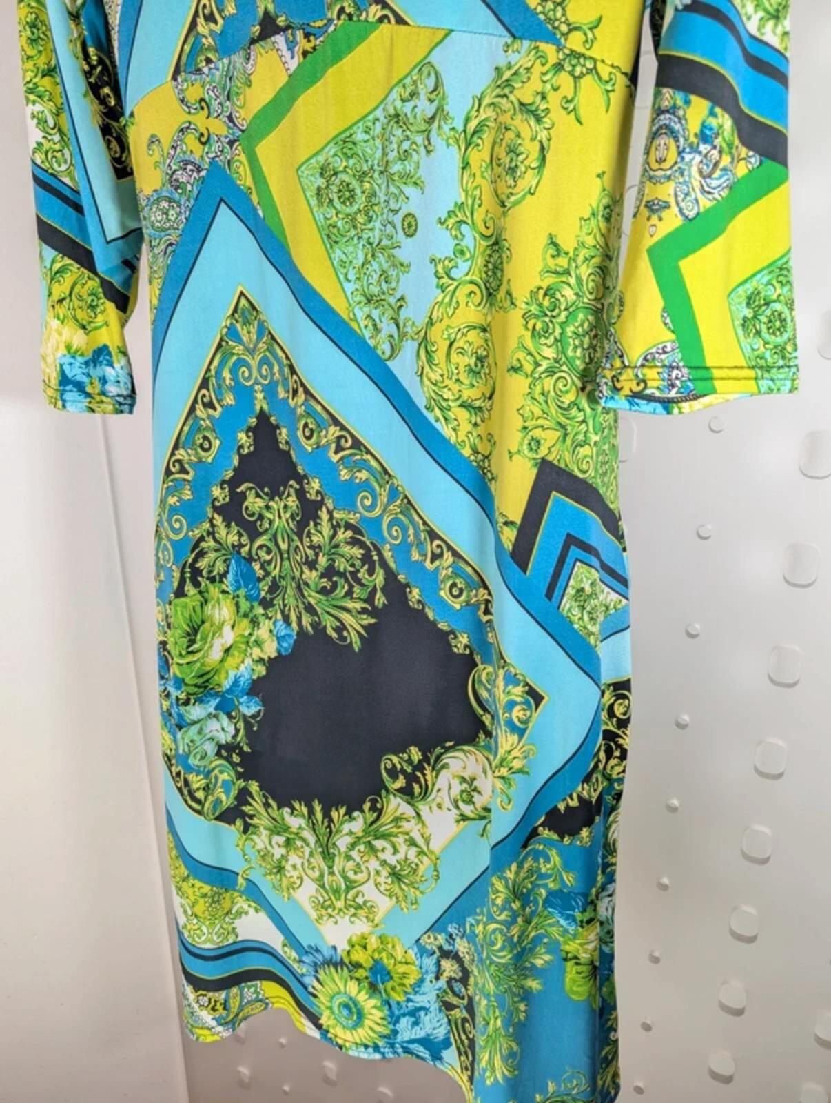 Quinze Heures Trente Paris Printed Draped Dress UK14
