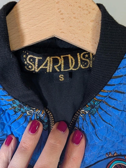 Stardust London Kids Heart Print Bomber Jacket Size S Discontinued Collectable