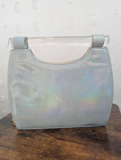 Timothy Huntsman iridescent blue vintage shoulder bag