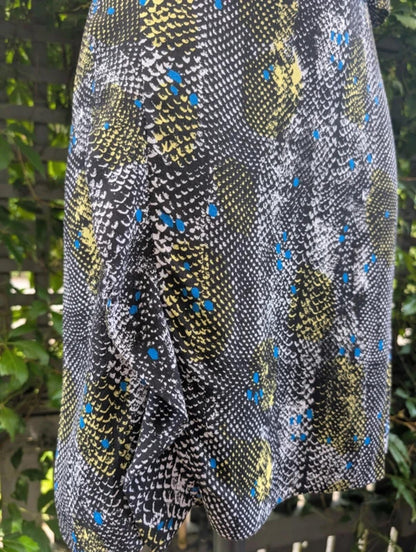 & Other Stories Snake Print Dress Green Blue EU38