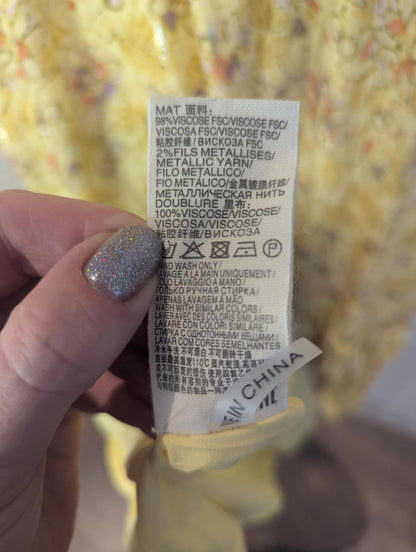 Suncoo Carine Strappy Floral Midi Dress Size L