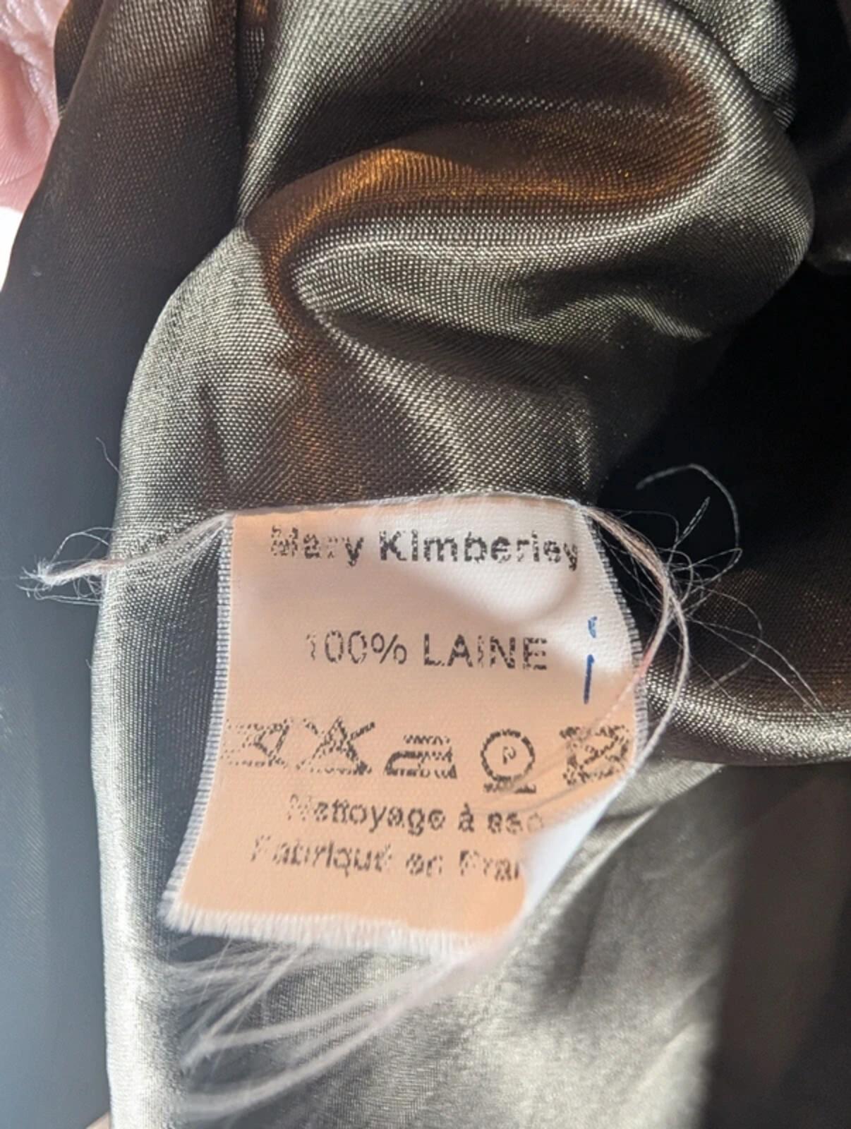 Mary Kimberley Wool Embroidered Jacket Tan Brown EU44
