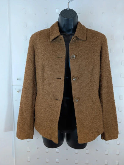 Vintage Josephine Chaus Petite Bouclé Boxy Jacket Size 10