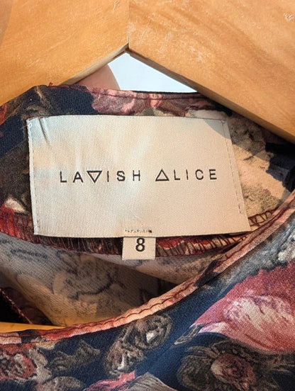 Lavish Alice AW14 Dark Floral Structured Playsuit UK8