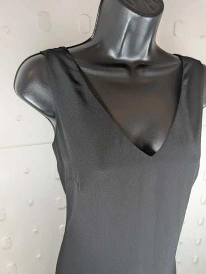 Cynthia Rowley Black Silk Shift Slip Dress UK8
