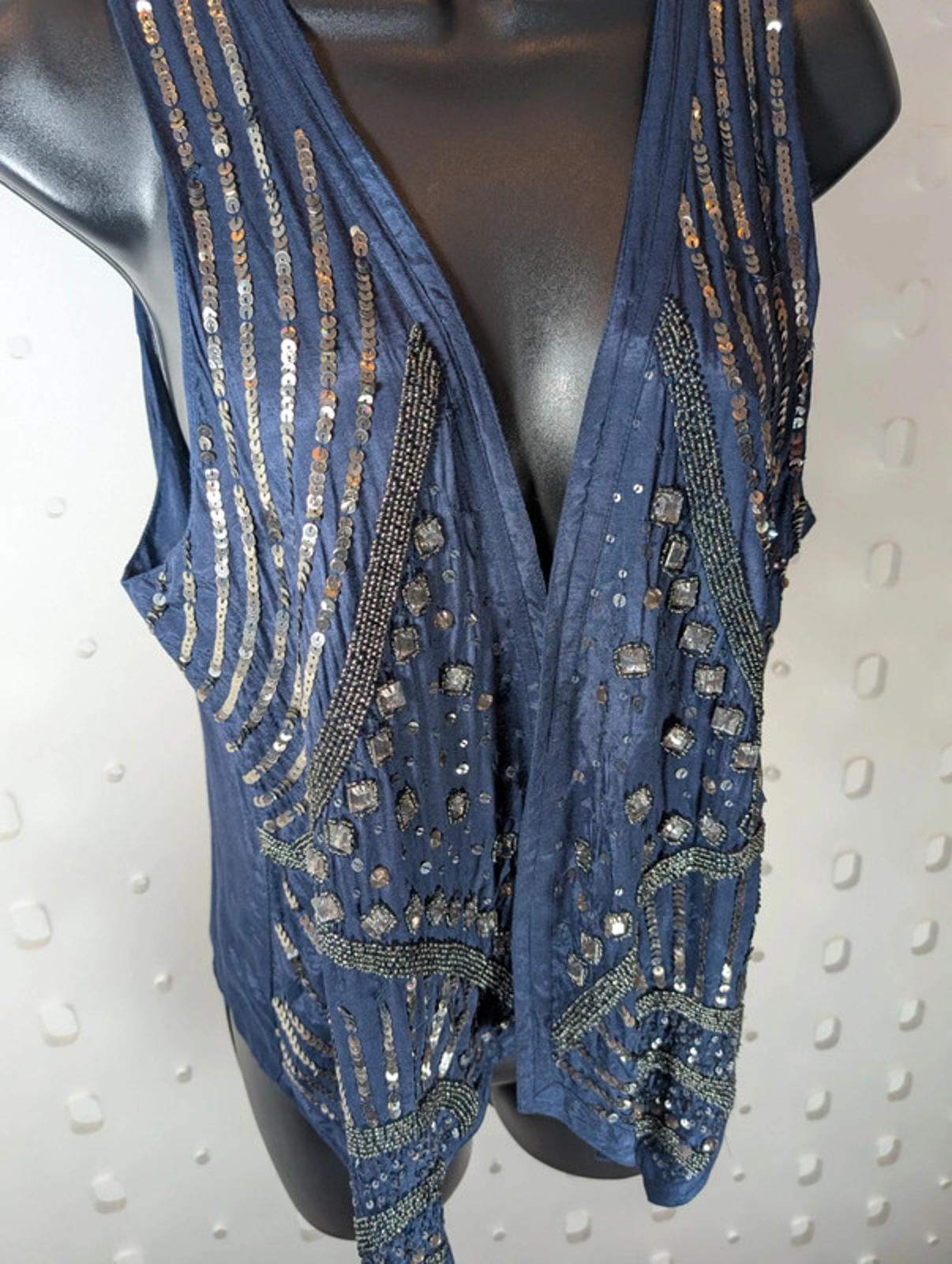 Anise beaded waistcoat – UK 14