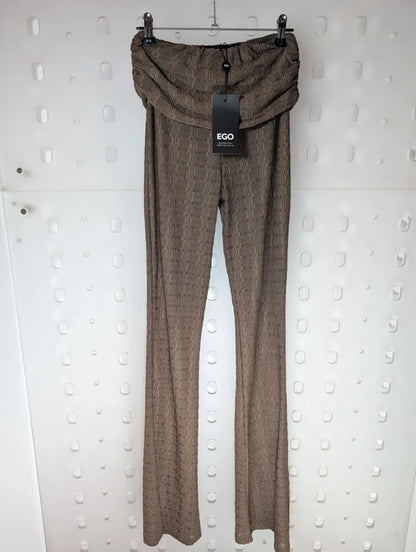 BNWT Ego Flared Trousers - Chocolate Brown - UK 6