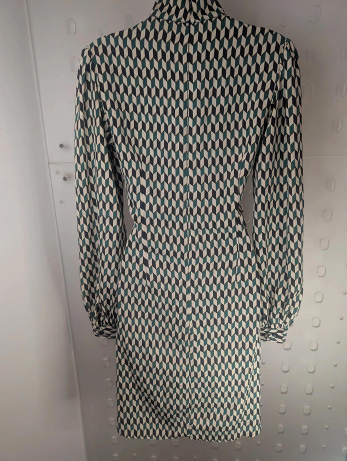 Blue Vanilla geometric print dress UK 10