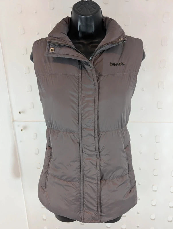 Bench Grey Padded Gilet Size Medium Y2K