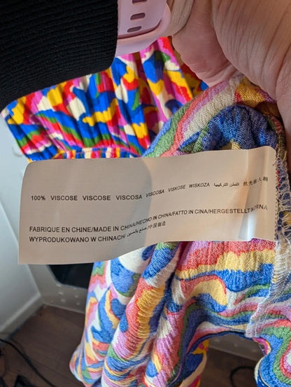 Sweewë Abstract Print Shirred Mini Dress