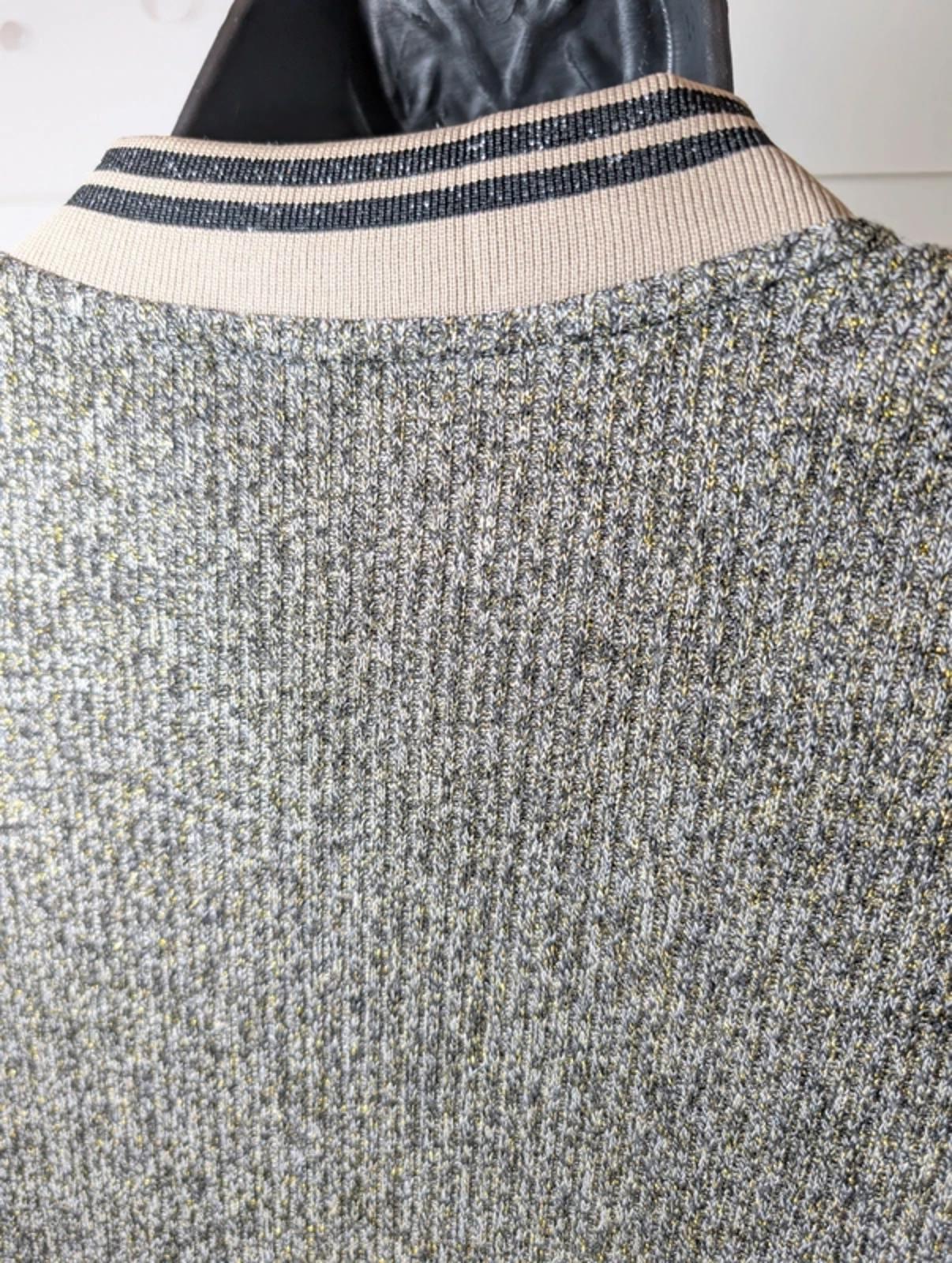 United Colours of Benetton metallic knit bomber jacket size S