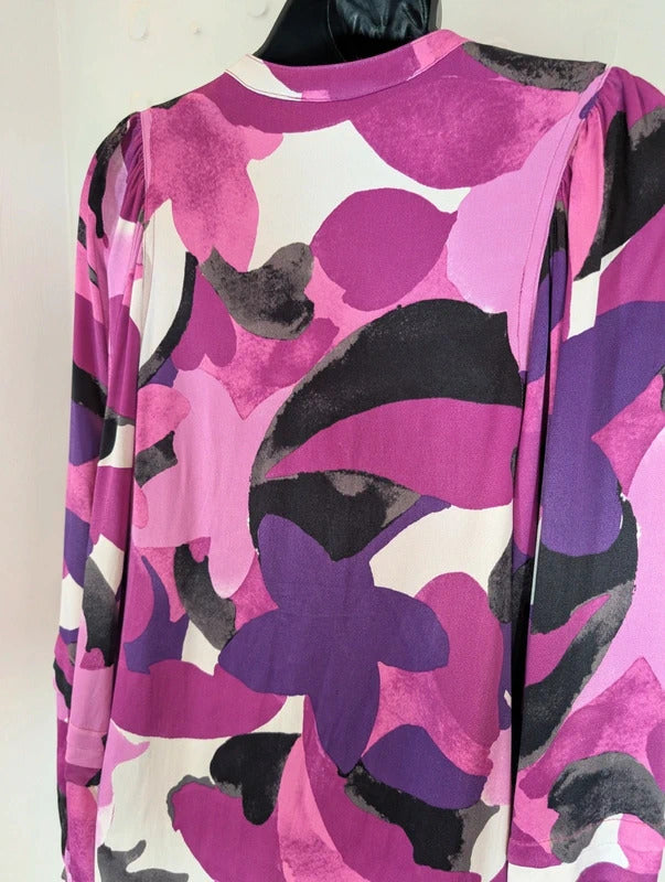 Fabienne Chapot Holly Blouse Purple Floral Size 34 UK8