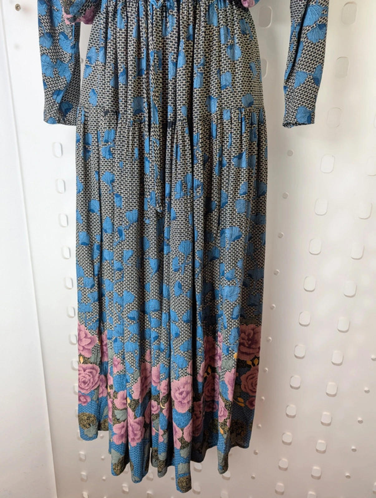Carole Little oriental-style maxi dress – oversized fit