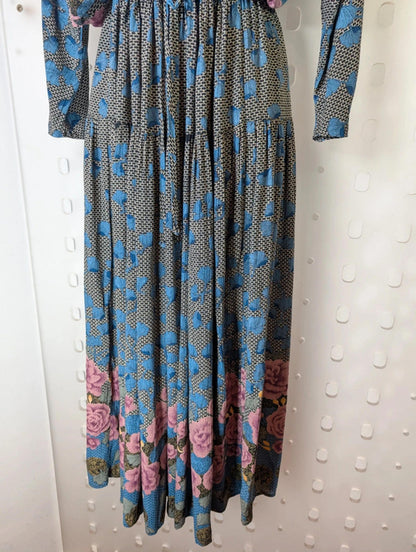 Carole Little oriental-style maxi dress – oversized fit