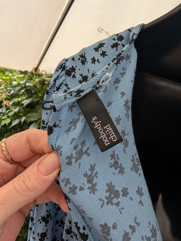 Nobody's Child EcoVero Floral Midi Dress Blue UK10
