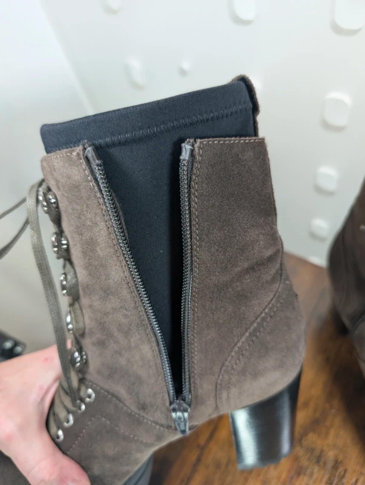 Unisa Suede Platform Utility Boots Brown EU37 UK4