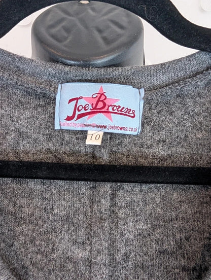 Joe Browns Grey Wool Blend Mini Pinafore Dress UK10 Made in Italy