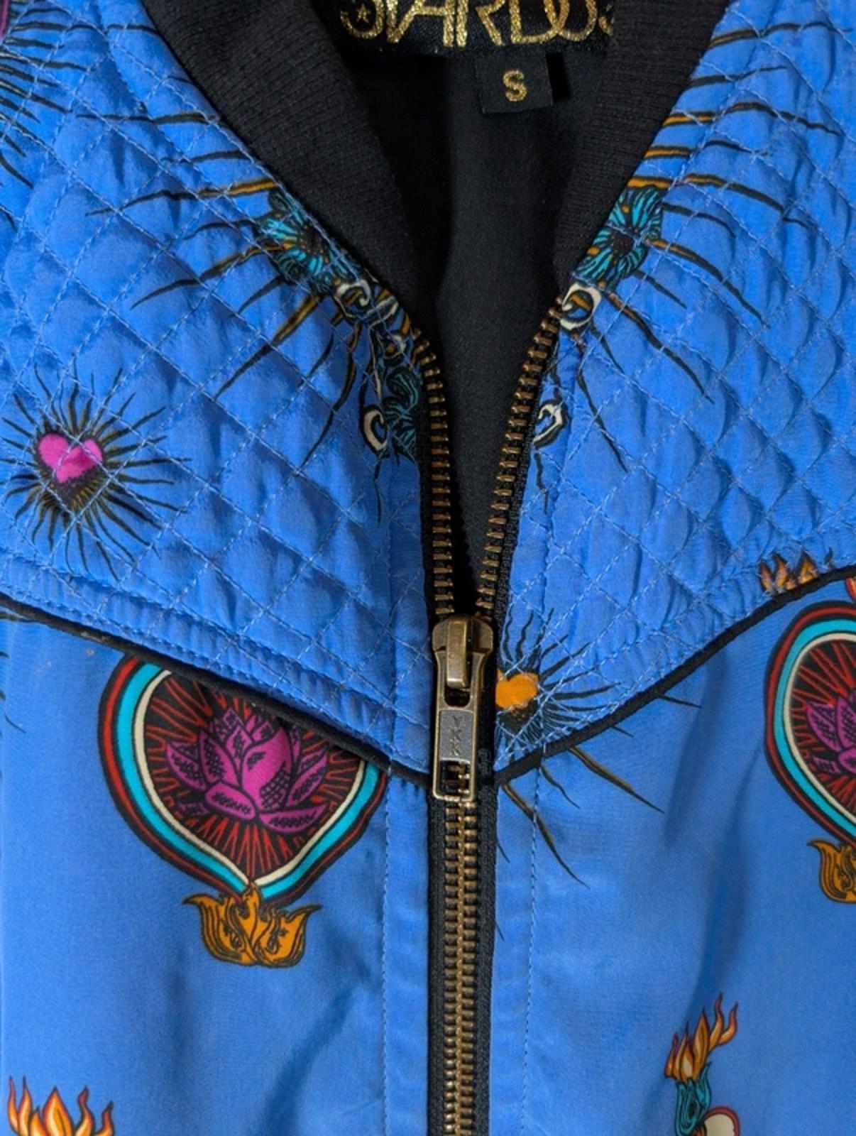 Stardust London Kids Heart Print Bomber Jacket Size S Discontinued Collectable