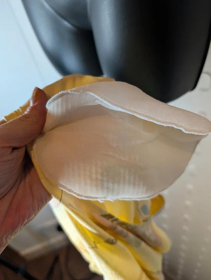 Vintage Janina Schreck Yellow Patterned Midi Dress UK 16