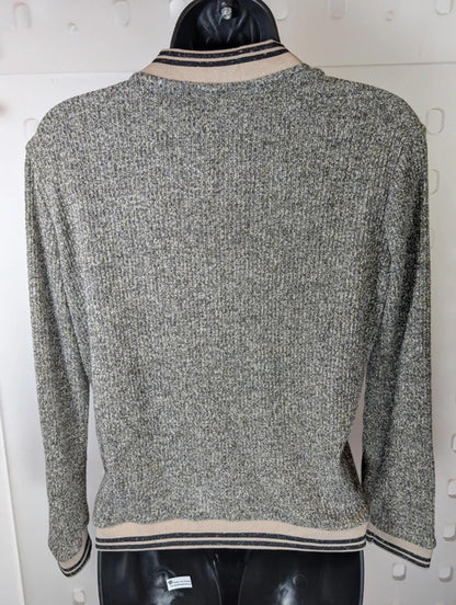 United Colours of Benetton metallic knit bomber jacket size S