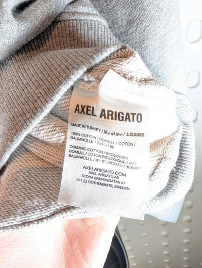 Axel Arigato Cropped Oversized Sweatshirt Grey Marl Small