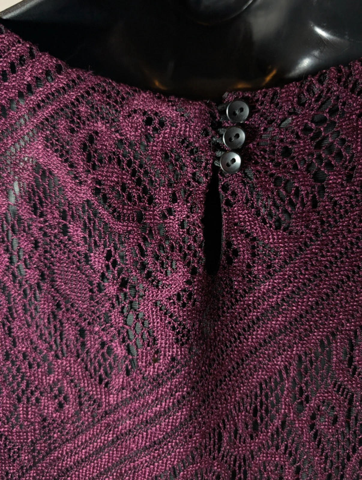 Berkertex black lace midi dress UK 12