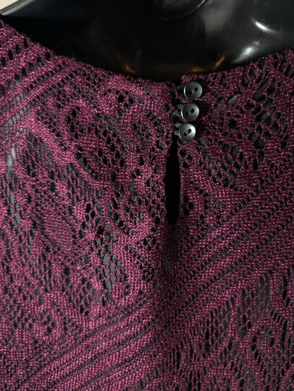 Berkertex black lace midi dress UK 12