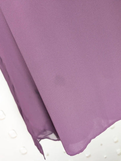 DKNY Aubergine Sheer Trim Blouse UK 8