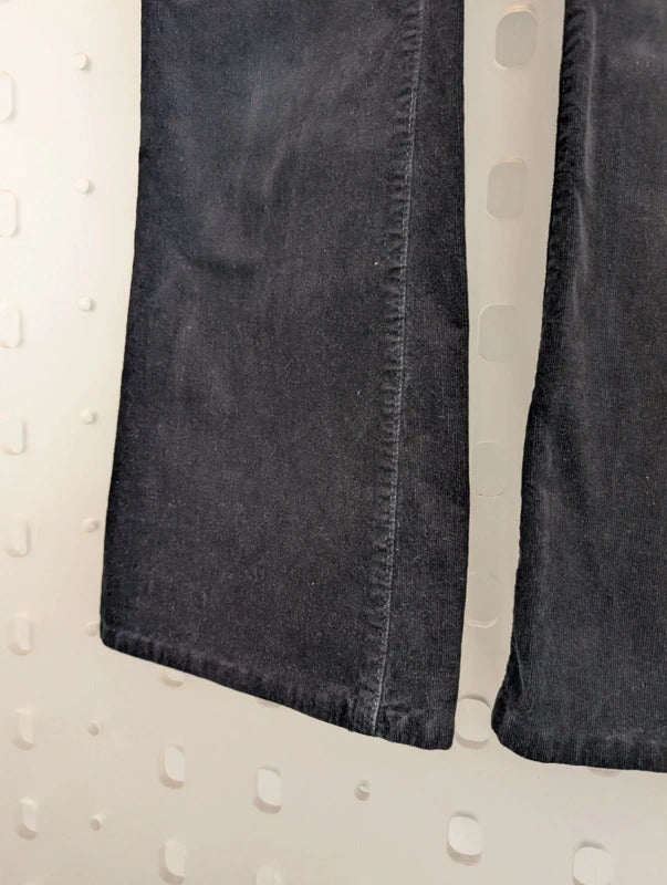 Fabienne Chapot Eva Black Corduroy Flare Trousers W29 L29