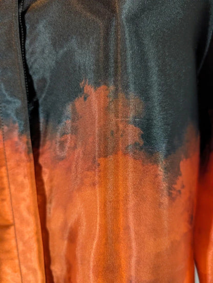 Forever Unique Orange Black Ombré Satin Shirt UK10