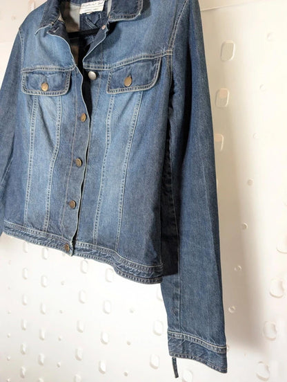 Gérard Darel Denim Jacket Plait Detail Made in Italy Size 40