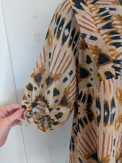 ba&sh Lady Printed Kaftan Style Dress Size 2 M