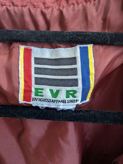 Vintage 1980s EVR Div Rousso Metallic Shell Jacket Paint Splatter