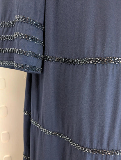 Boden navy beaded shift dress size 12